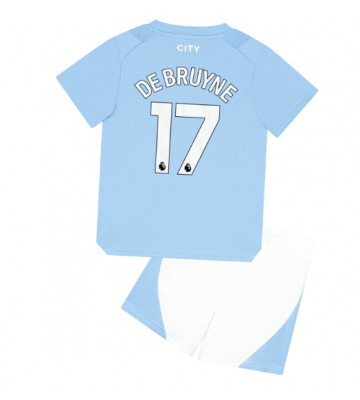 Maillot de foot Manchester City Kevin De Bruyne #17 Domicile enfant 2023-24 Manches Courte (+ pantalon court)